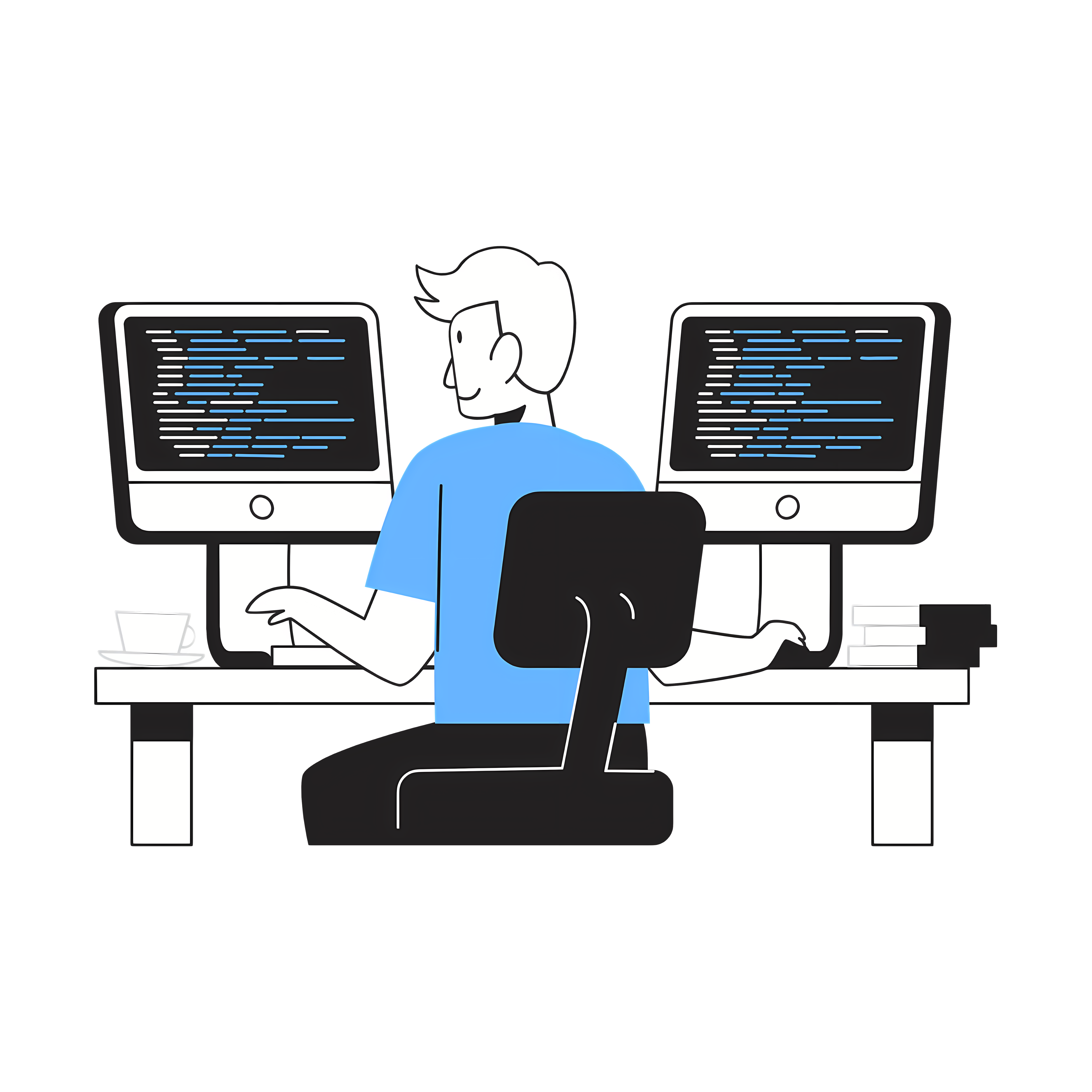 Developer working